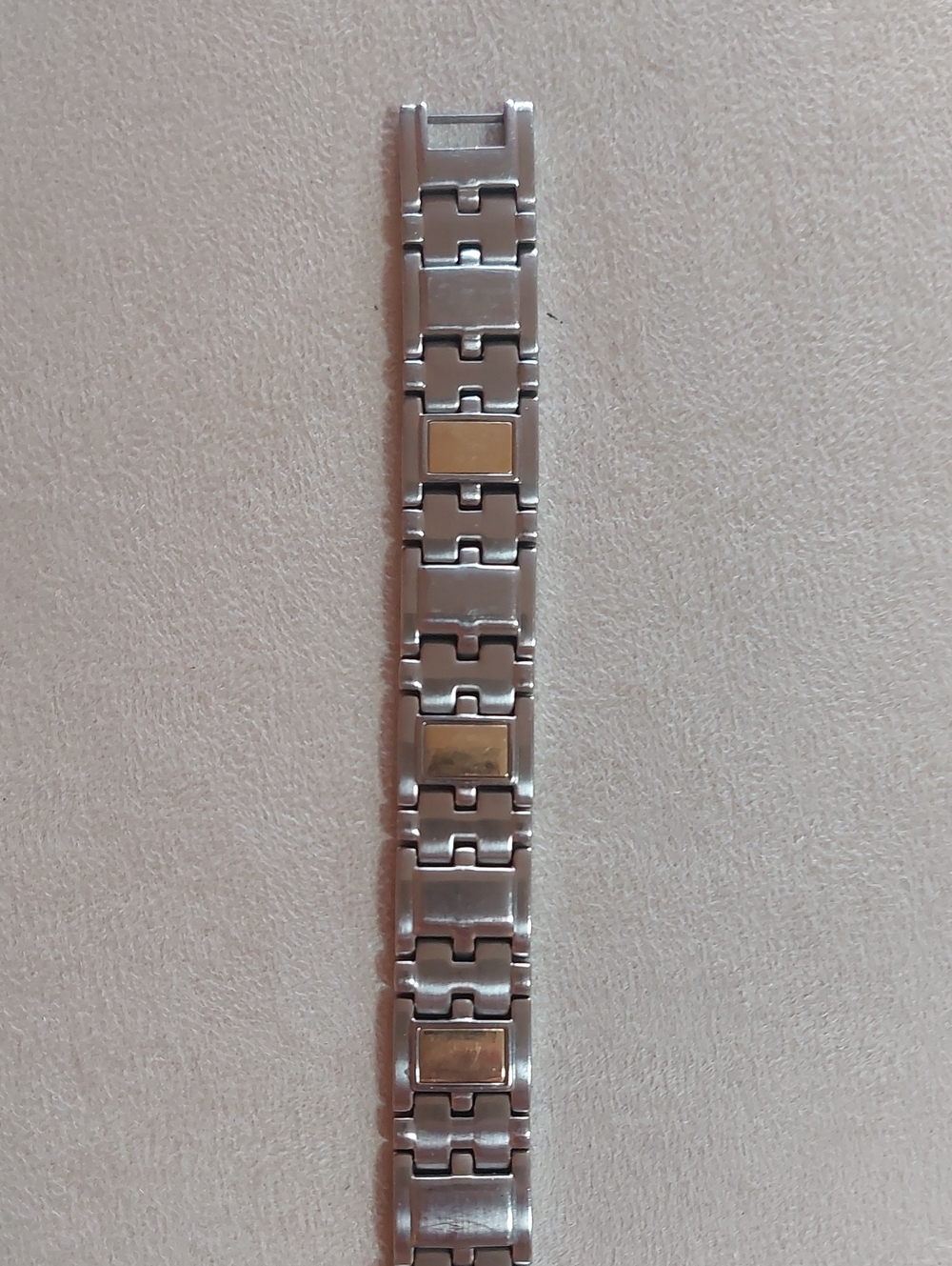 Stainless Steel, Magnetic Two-Tone Link Bracelet for Men